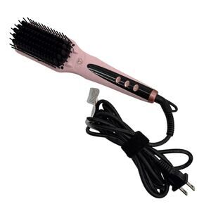 L'ANGE Heated Hair Straightening Brush Pink/Black SKU 2136/2137 Tested